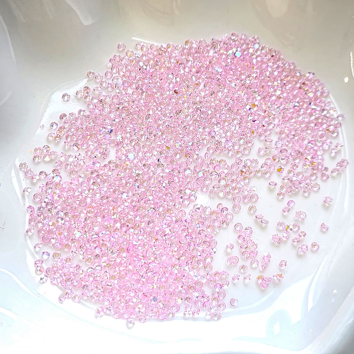 AA0227 Resin Pointed Bottom Aurora Sugar Rhinestones, Mini Iridescent Confetti Crystals for DIY Nail Art, Epoxy Resin, Cream Glue Phone Case & Jewelry Filler Supplies