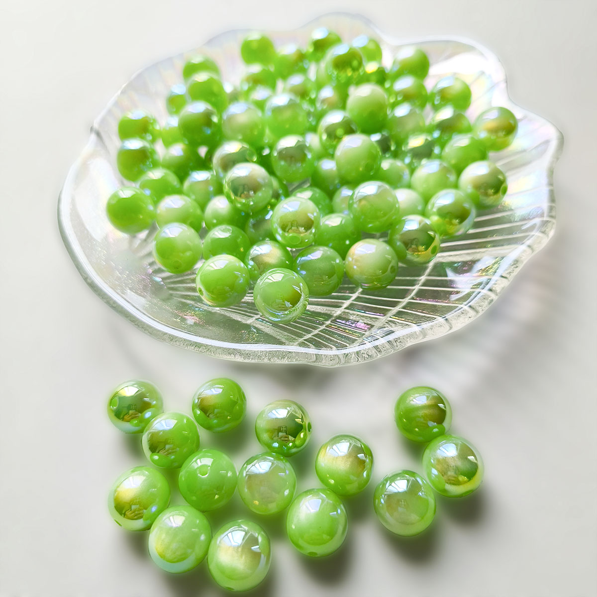 AA0144 25pcs/bag  12mm Shiny Round acrylic  Beads - DIY Craft Beads for Bracelets, Necklaces, Phone Charms & Jewelry Making Supplies
