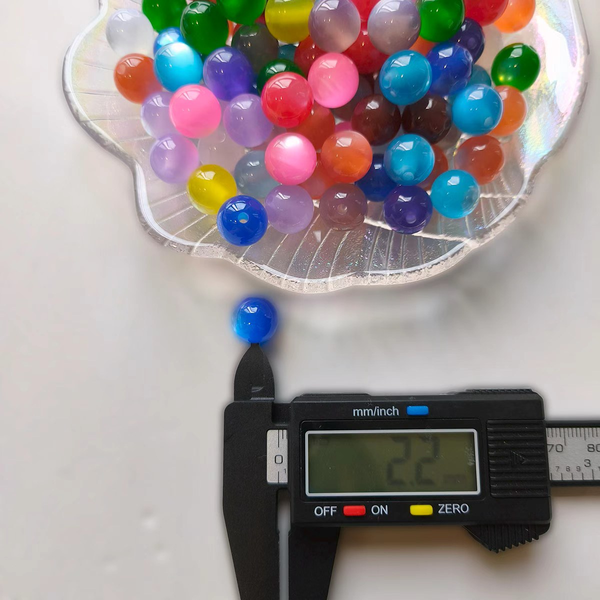 AA0151 Mixed Color Semi-Transparent Acrylic Round Beads - Shiny Craft Beads for DIY Jewelry, Bracelets & Handmade Projects