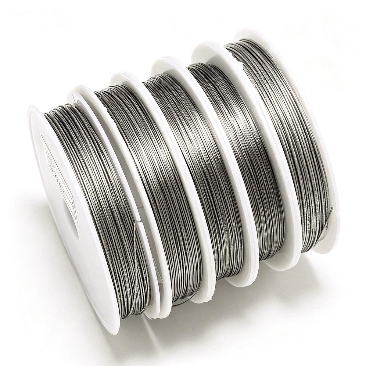 AA0180 0.6mm Soft Steel Beading Wire, Silver Beading Needle Thread, DIY Jewelry Making String Supplies for Bracelets & Necklaces