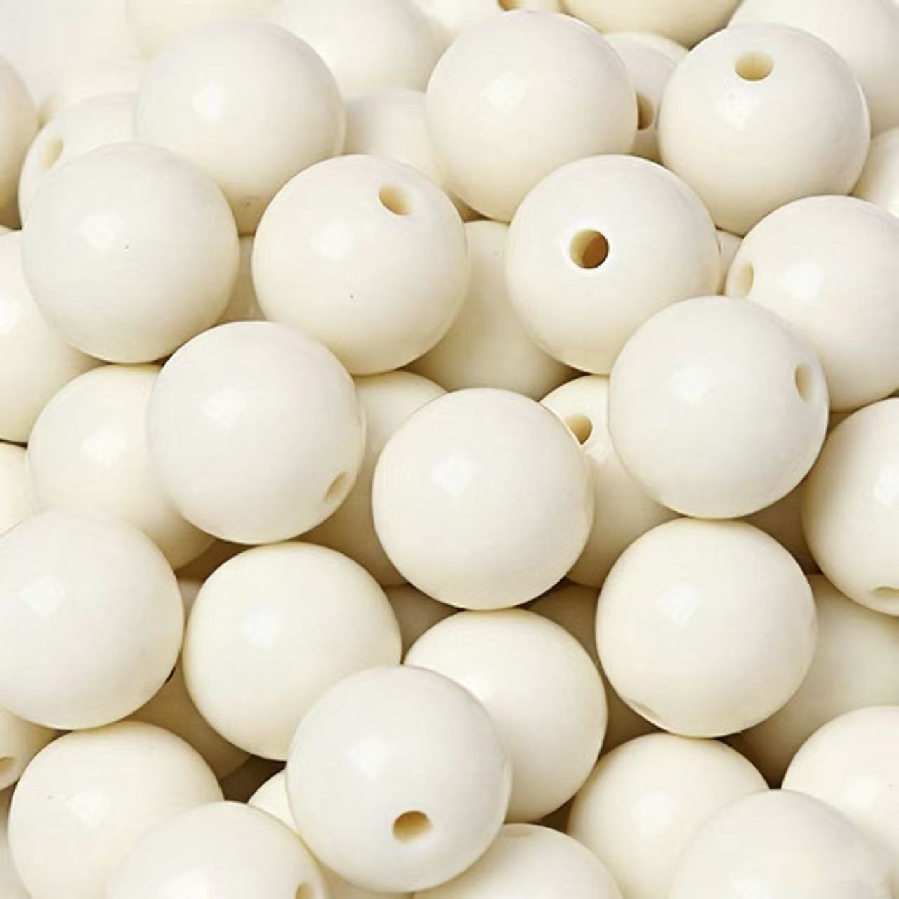 AA0156 25Pcs/Bag Macaron Acrylic Round Beads Multi Sizes 4-20mm Pastel Solid Color Loose Beads DIY Jewelry Making Accessories