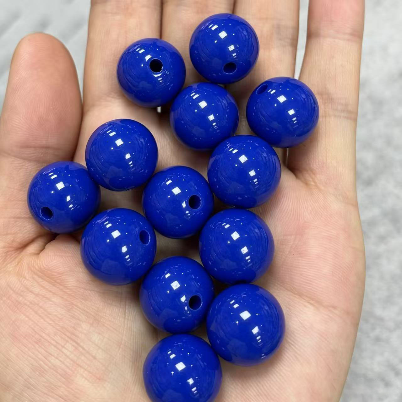 AA0156 25Pcs/Bag Macaron Acrylic Round Beads Multi Sizes 4-20mm Pastel Solid Color Loose Beads DIY Jewelry Making Accessories